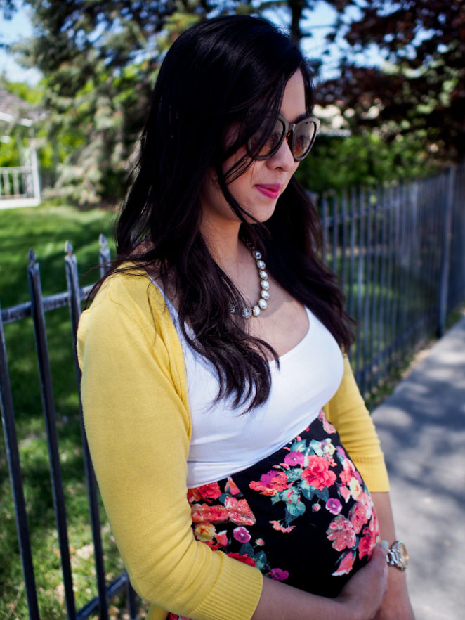 My Most Fave Floral Maternity Skirt Ever | SandyALaMode