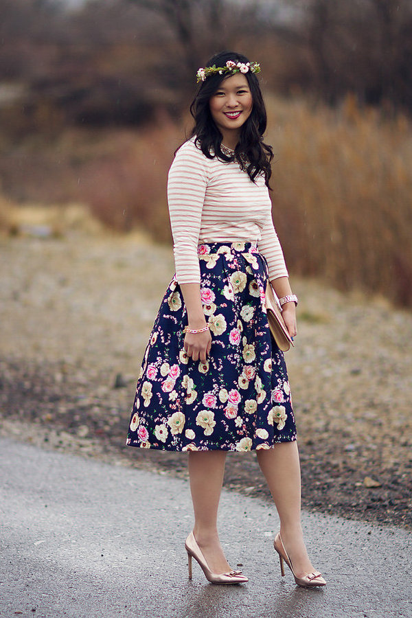 sandy a la mode floral skirt