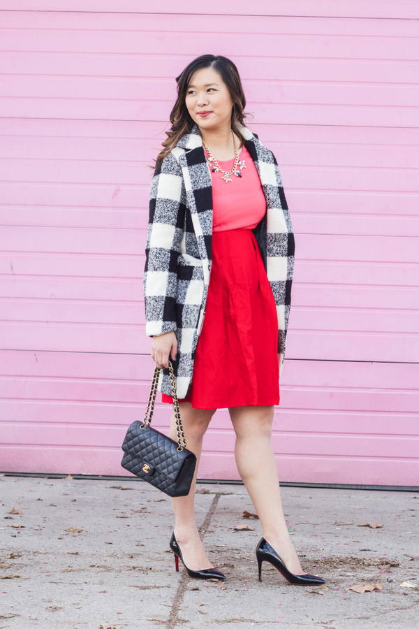 Red and pink outfit