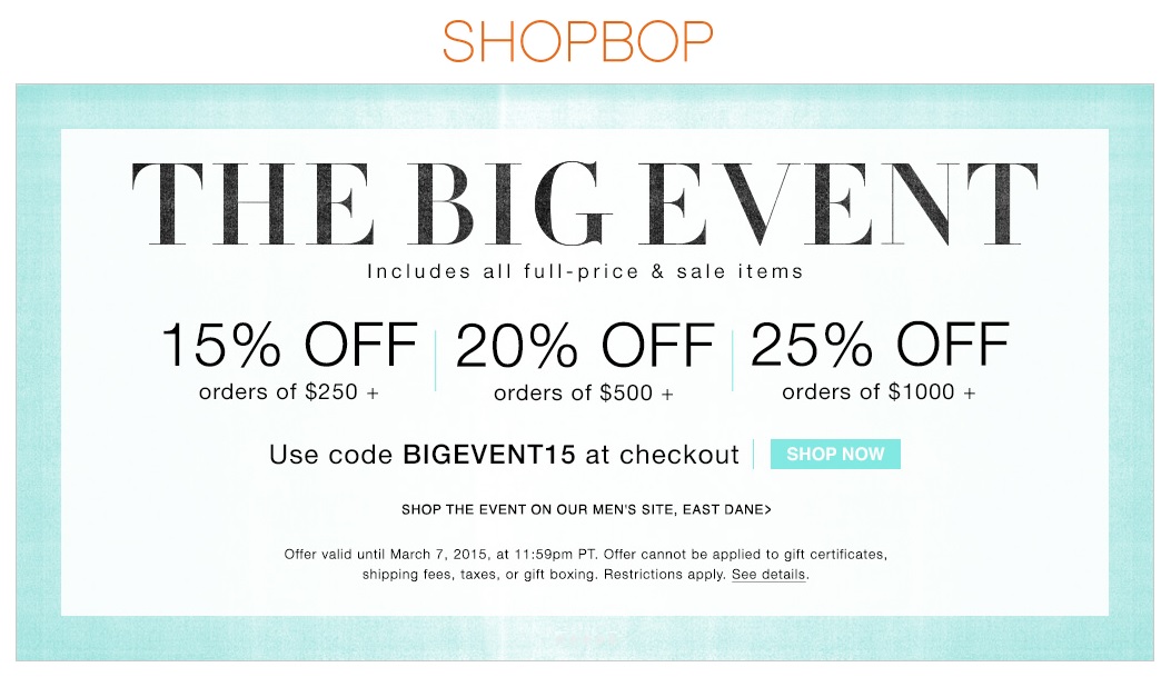 shopbop big event