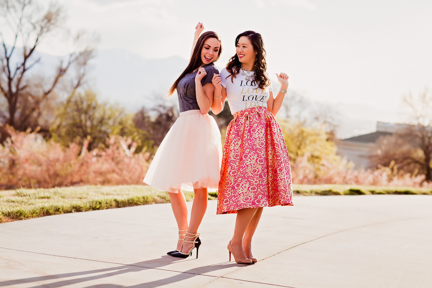 Sandy a la Mode | Fashion Blogger Graphic Tee and Pretty Skirt with Lovely Deseret