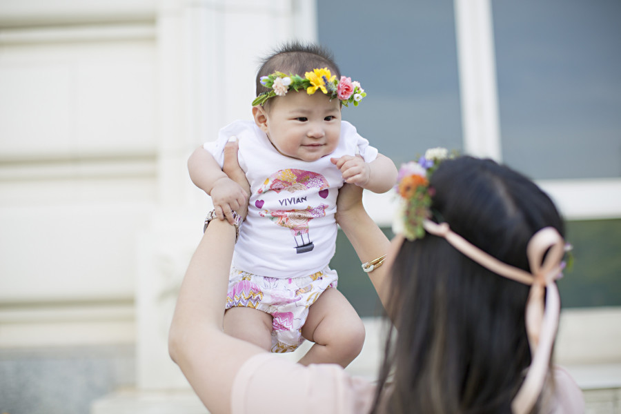 Mommy + Me Floral Crowns and Pinks | SandyALaMode