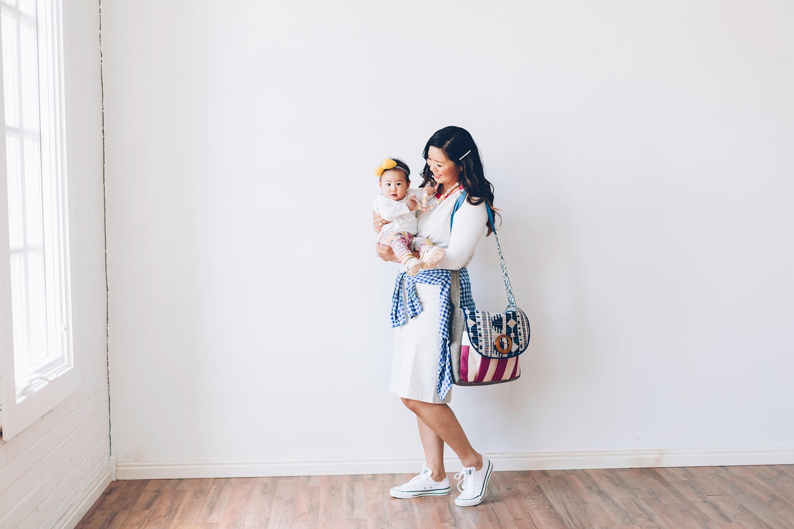 Sandy a la Mode | Mommy + Me fashion with The Vintage Honey Shop teething necklaces