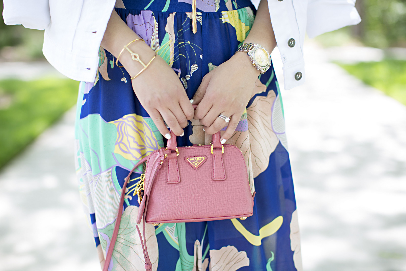 Sandy a la Mode | Fashion Blogger Filly Flair Maxi Dress and Trendlee Prada Bag