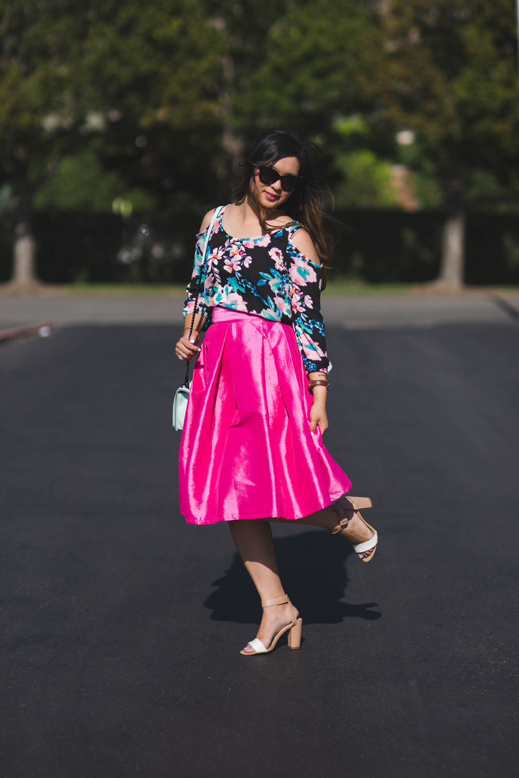 Cut Out Shoulder and Midi Skirt + On Trend Tuesdays Linkup! | SandyALaMode