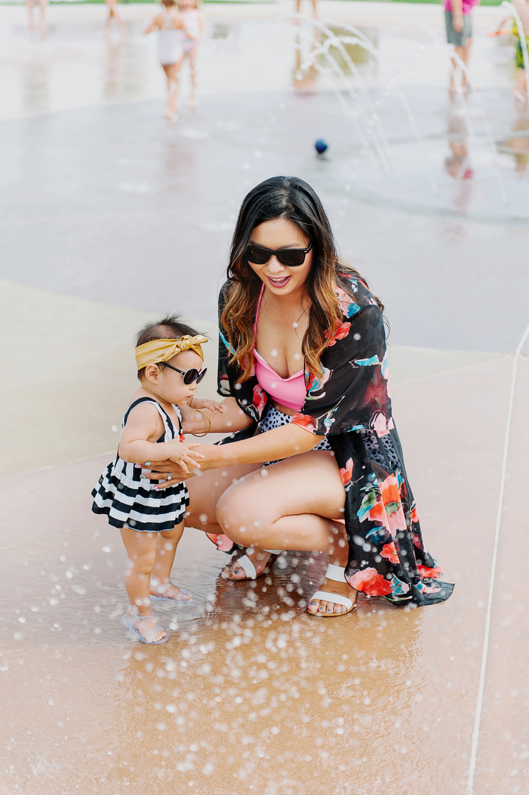 Sandy a la Mode | Mommy and Baby Girl Kortni Jeane Swimmers