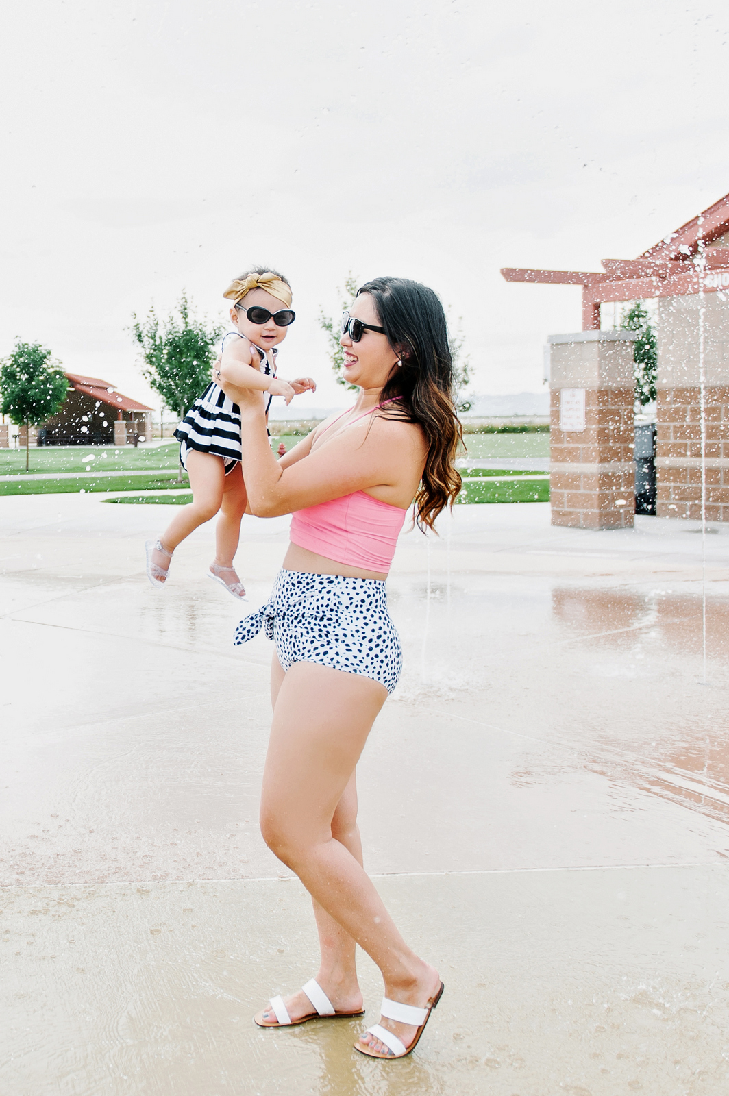 Sandy a la Mode | Mommy and Baby Girl Kortni Jeane Swimmers