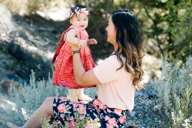 A pink themed Mommy and me outfit
