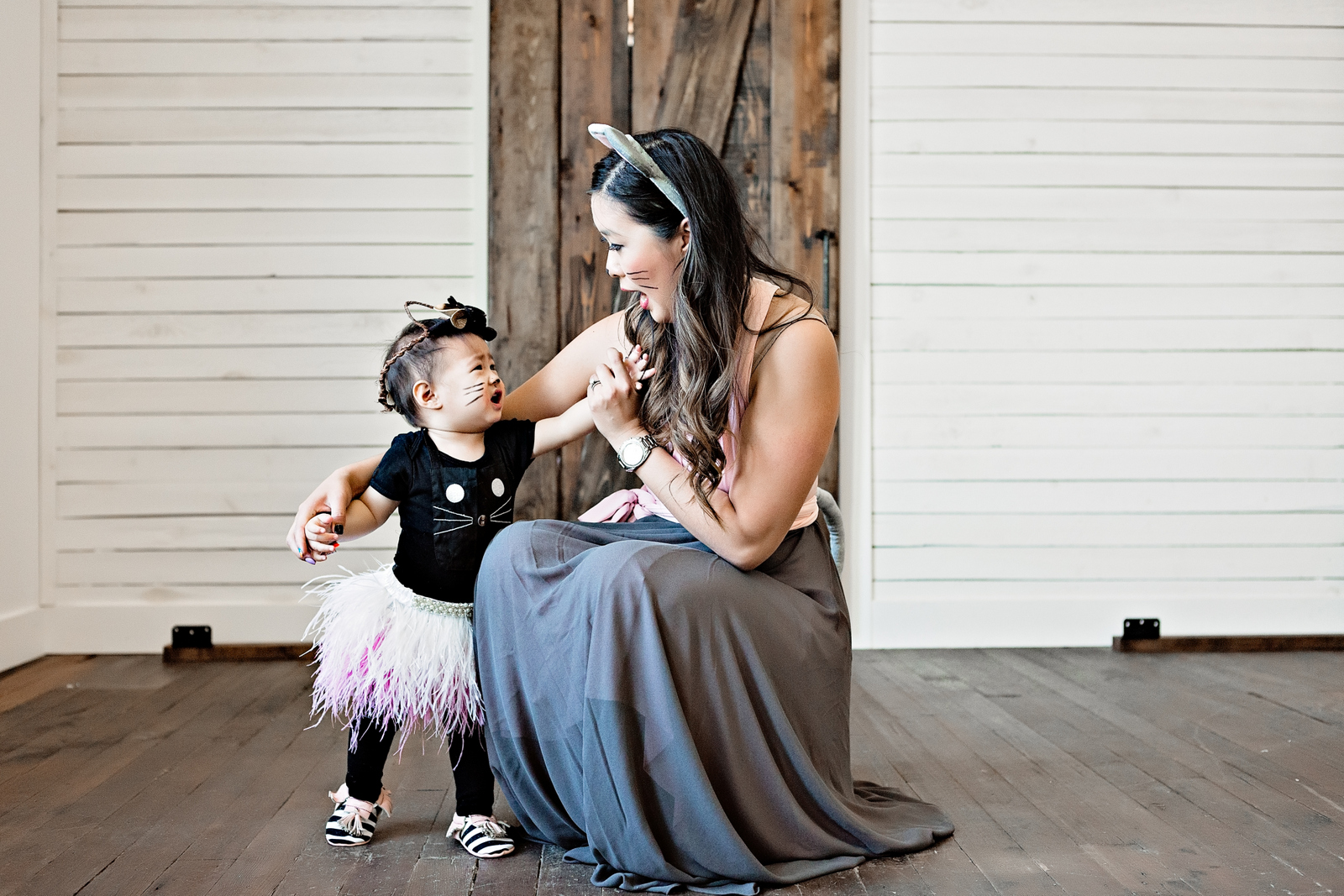 Mom and daughter cat costumes clearance