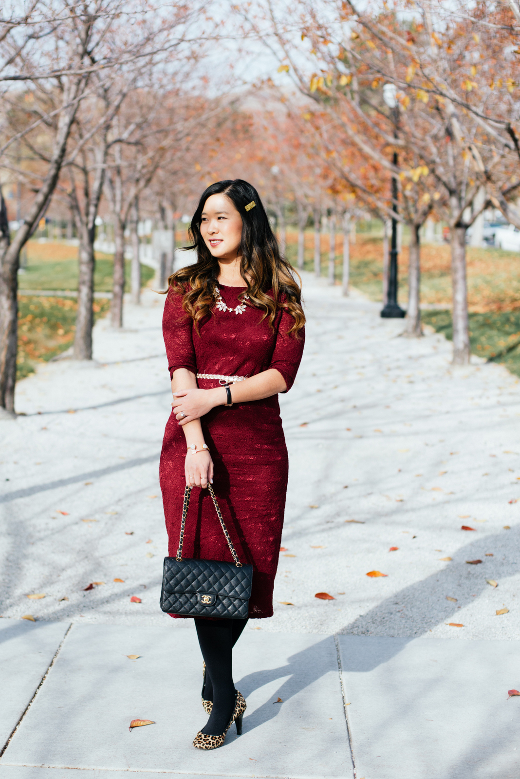 Burgundy Lace Dress | SandyALaMode