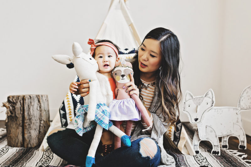 Mommy and me style with Dainty Cheeks dolls