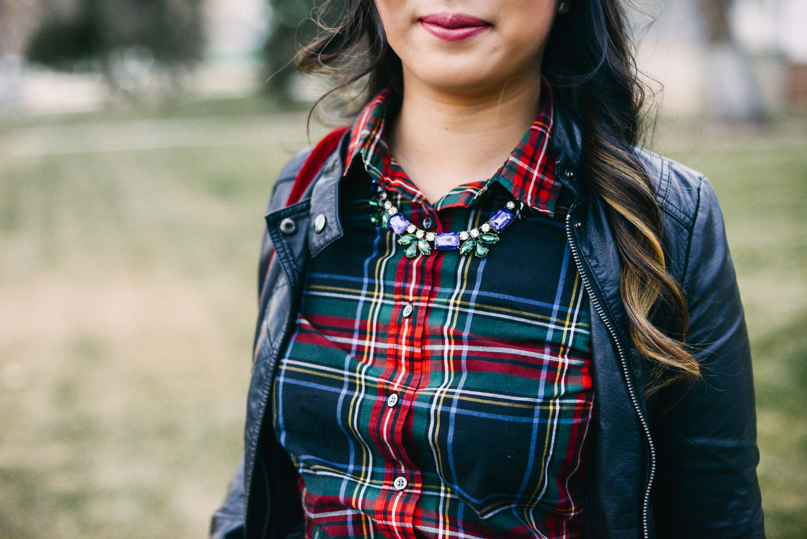 Plaid Top with Sequin Skirt + On Trend Tuesdays Linkup | SandyALaMode