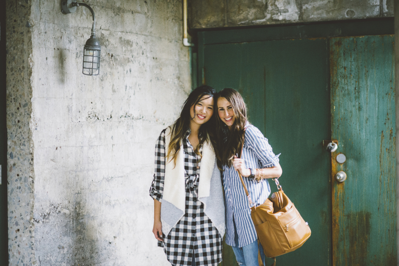 Utah bloggers wearing Ruby Claire Boutique tunics