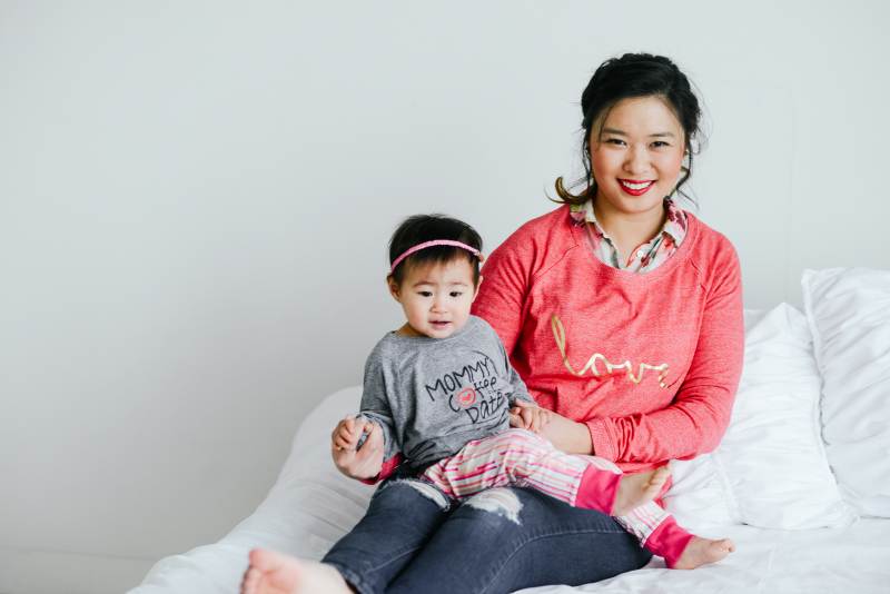 mommy and me outfits: valentine's day casual outfit