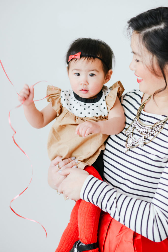Mommy and me outfits: Valentine's Day outfit