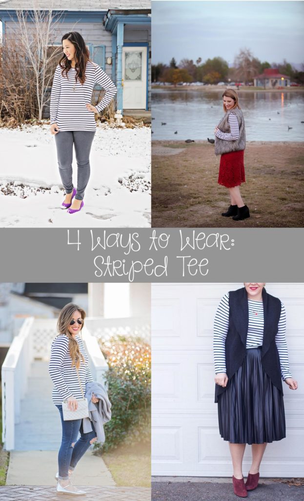4 ways to wear striped shirt
