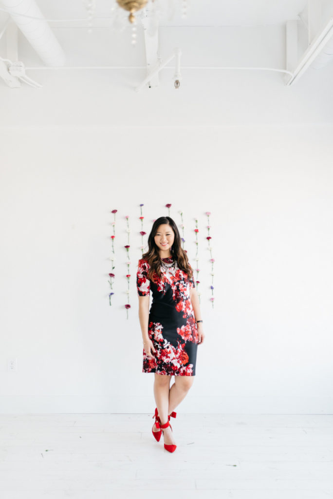 Floral wall backdrop for photos