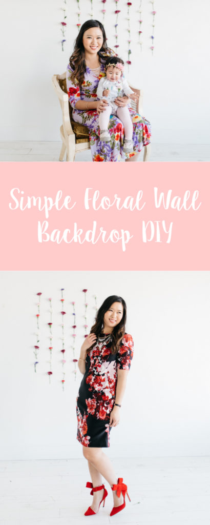 Simple Floral Wall Backdrop DIY