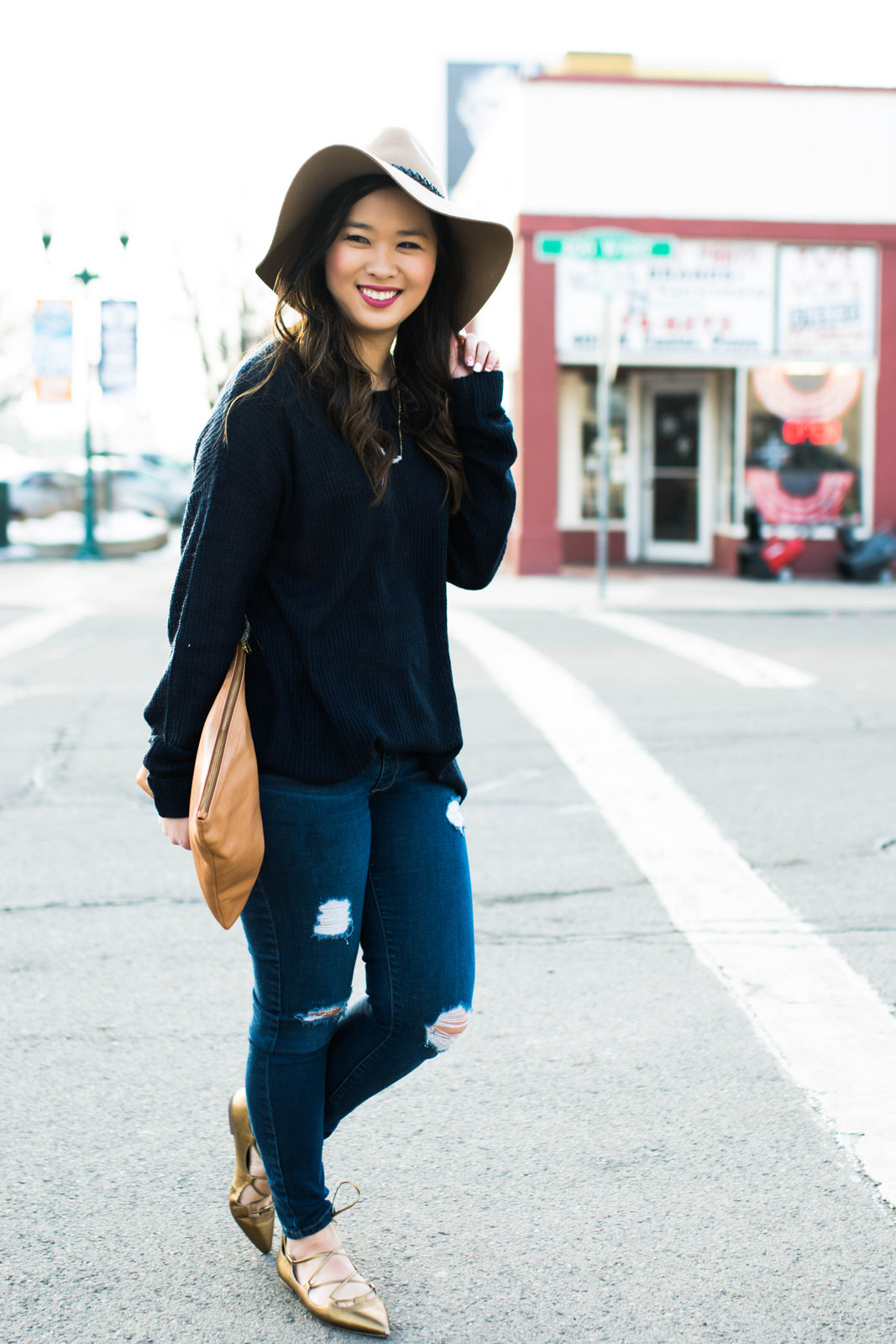 Hats and Metallic Shoes | SandyALaMode