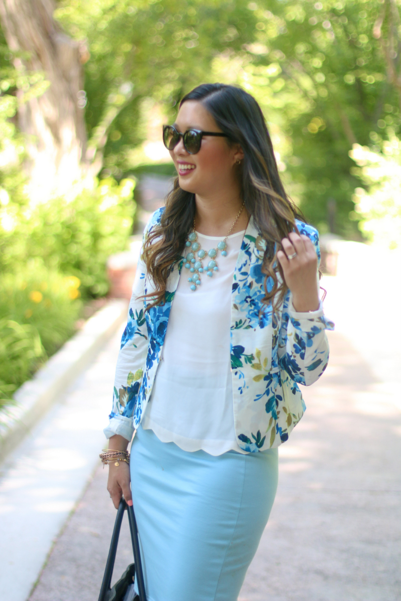 How to style a floral blazer