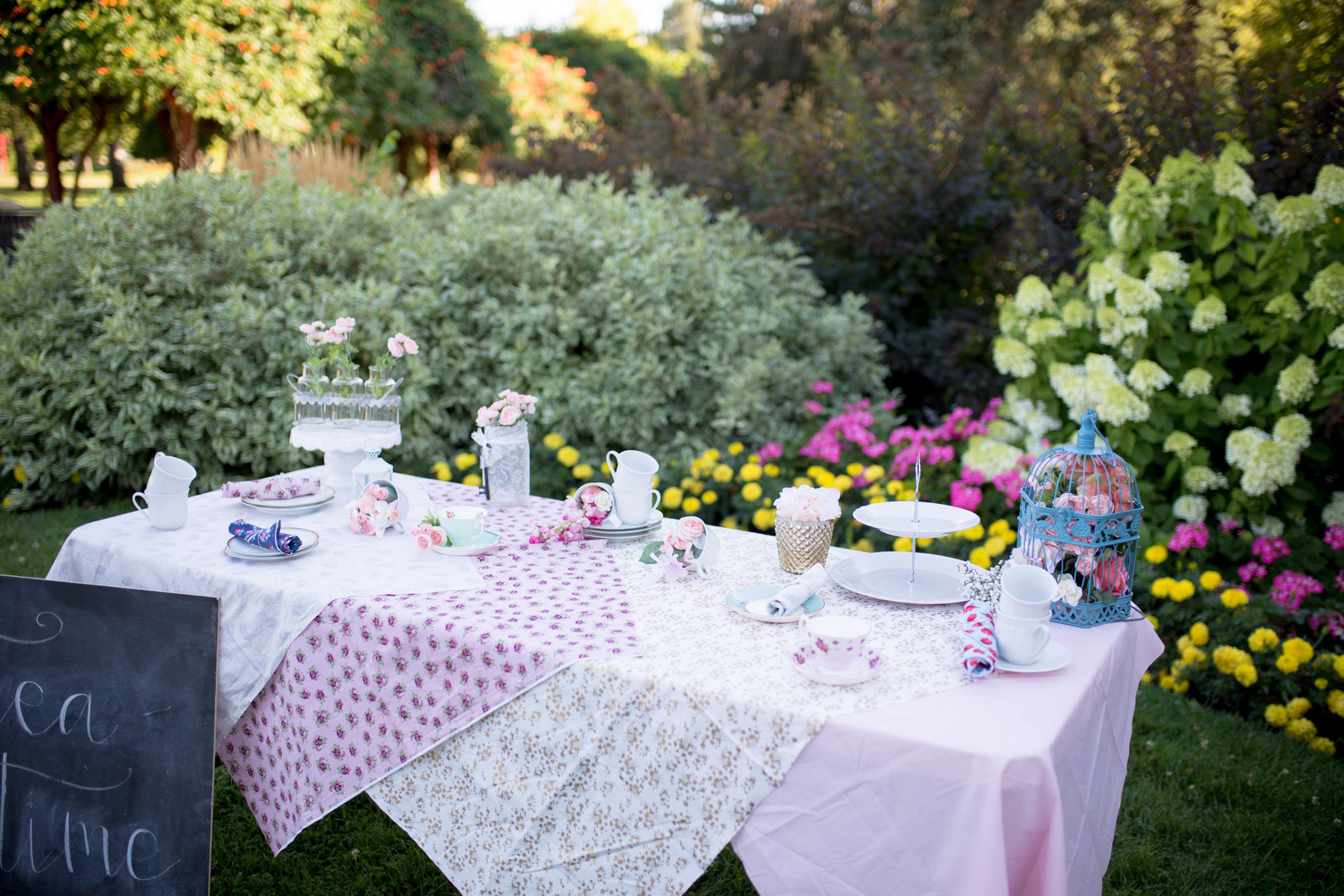 Tea party table setup