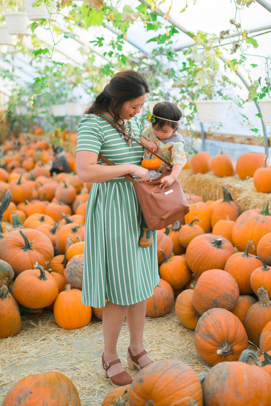 Mommy and Me Outfits by Sandy A La Mode: Orange and Green Fall Outfits