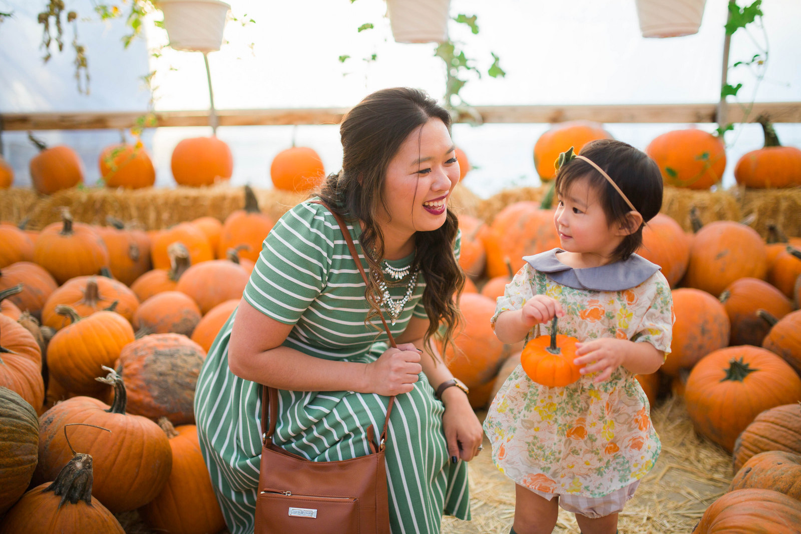 Mommy and Me Outfits by Sandy A La Mode: Orange and Green Fall Outfits