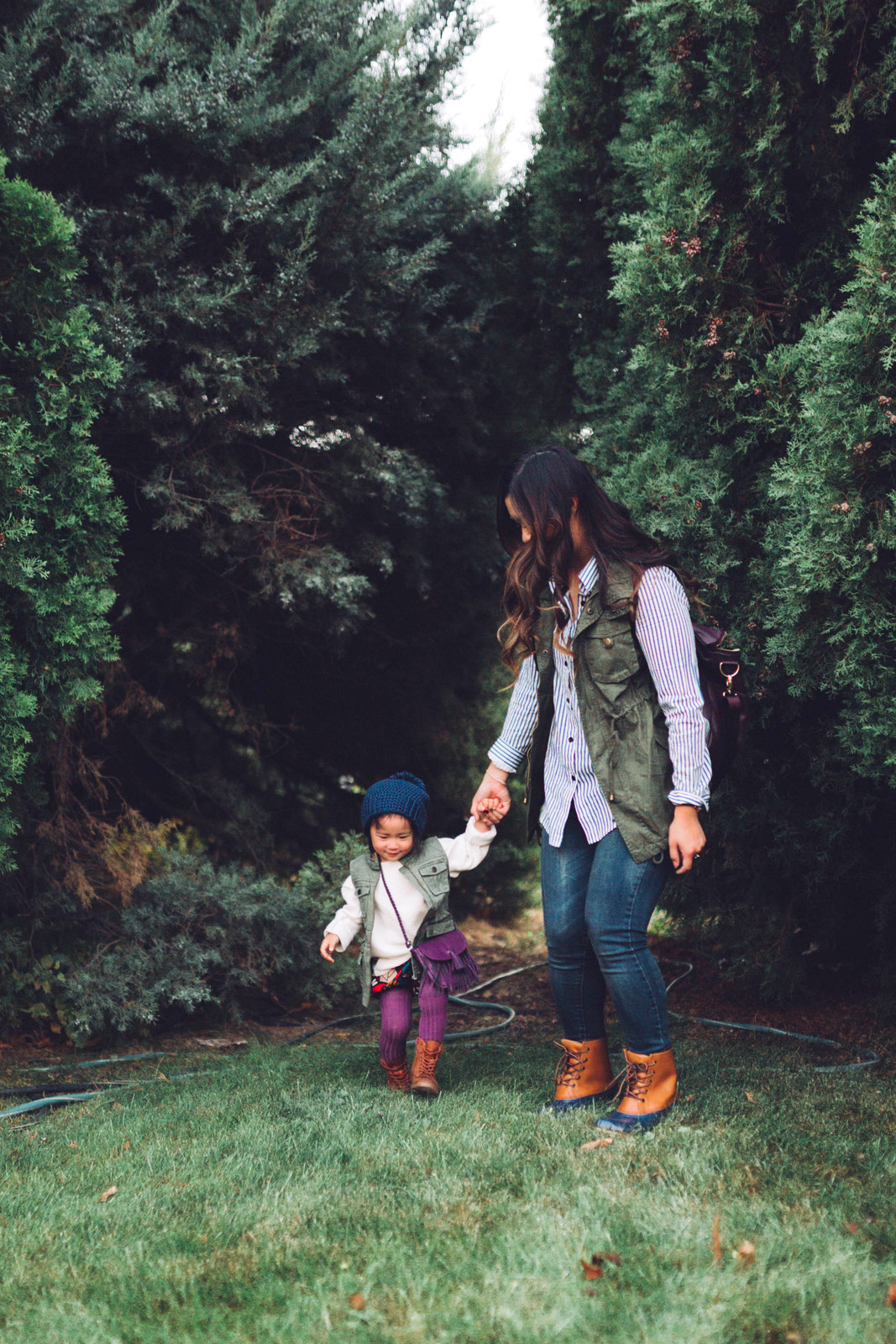 Mommy and Me Outfits: Vests and Cozy Boots
