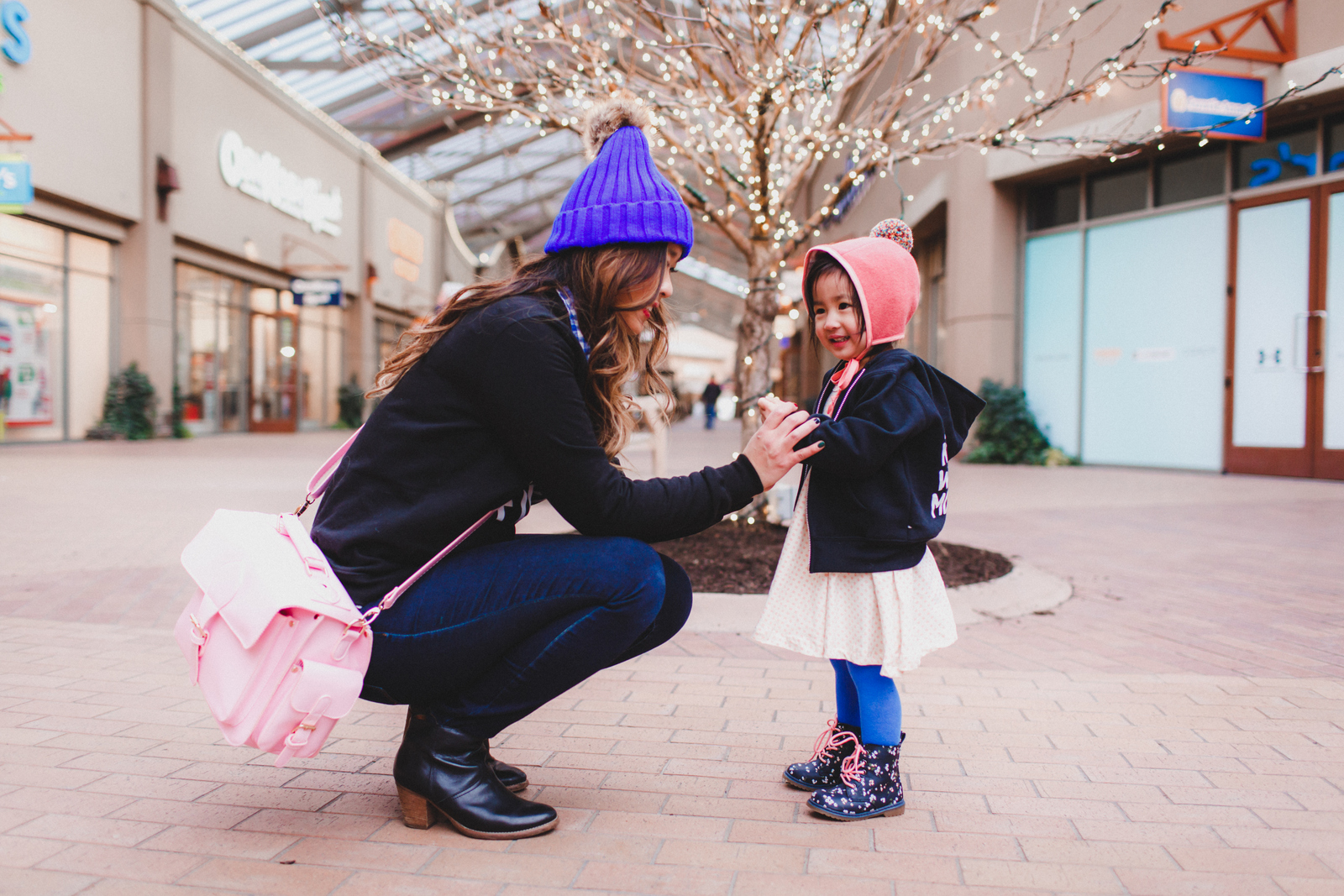 Mommy and Me Outfits: Graphic Sweatshirts by fashion blogger Sandy A La Mode