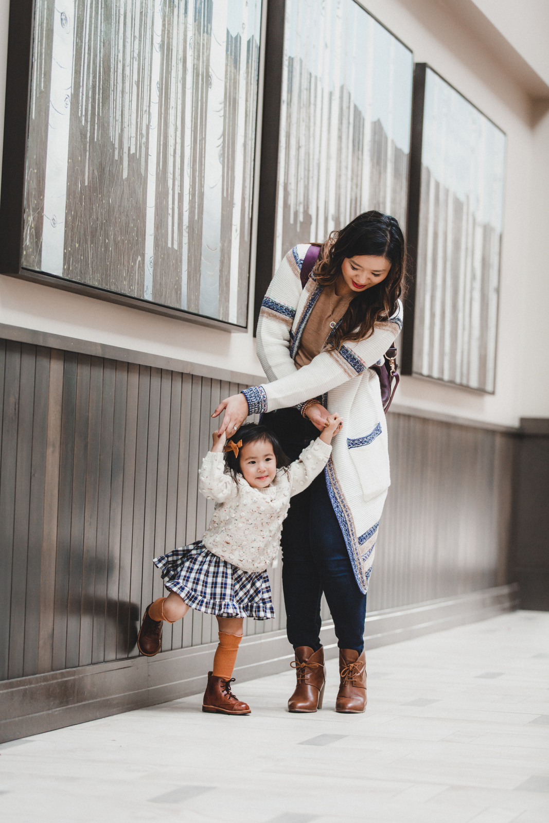 Mommy and Me Outfits by Sandy A La Mode: Cozy Knits and Brown Boots