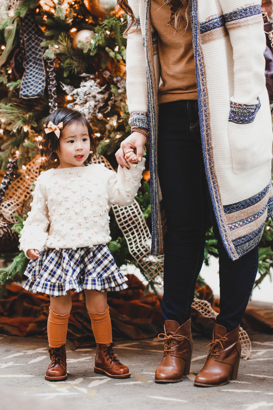 Mommy and Me Outfits by Sandy A La Mode: Cozy Knits and Brown Boots