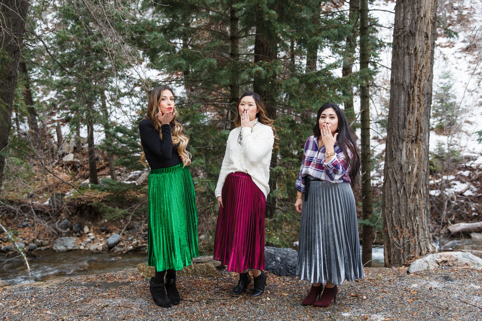 3 Ways To Style A Metallic Skirt 