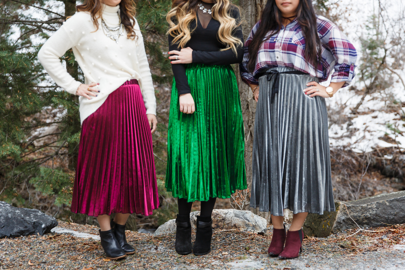 3 Ways To Style A Metallic Skirt 