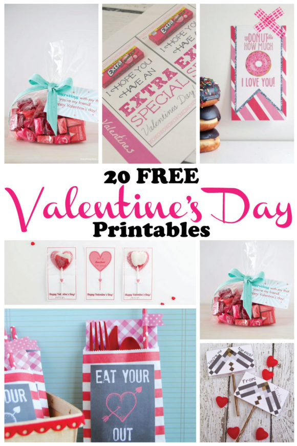 20 FREE Valentines Day Printables Your Children Will Love