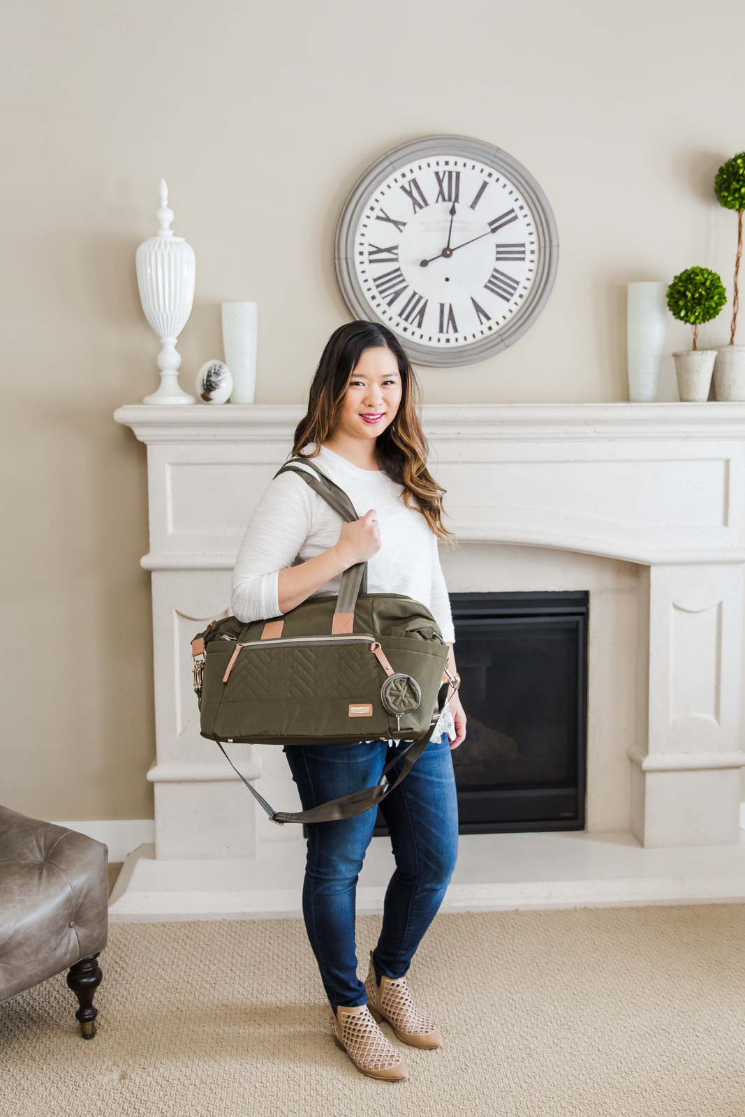 skip hop green diaper bag