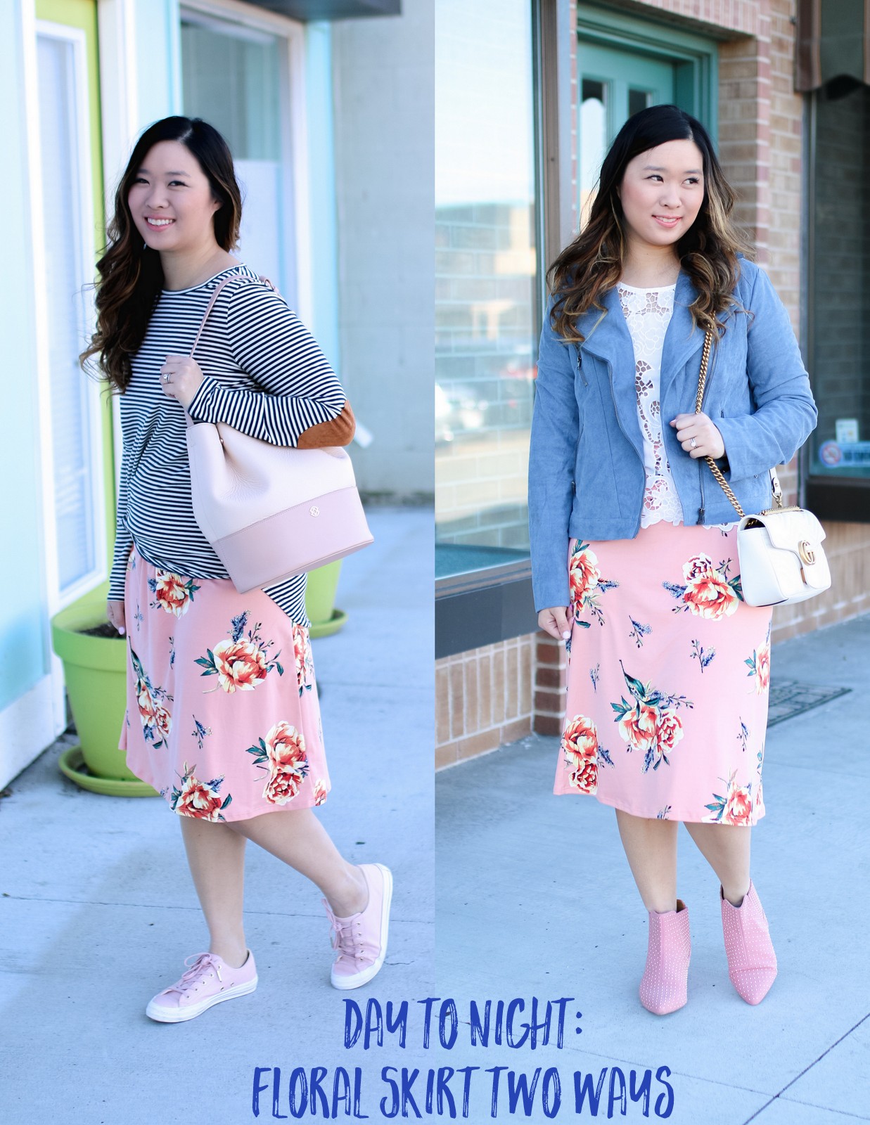 Day to Night in a floral skirt