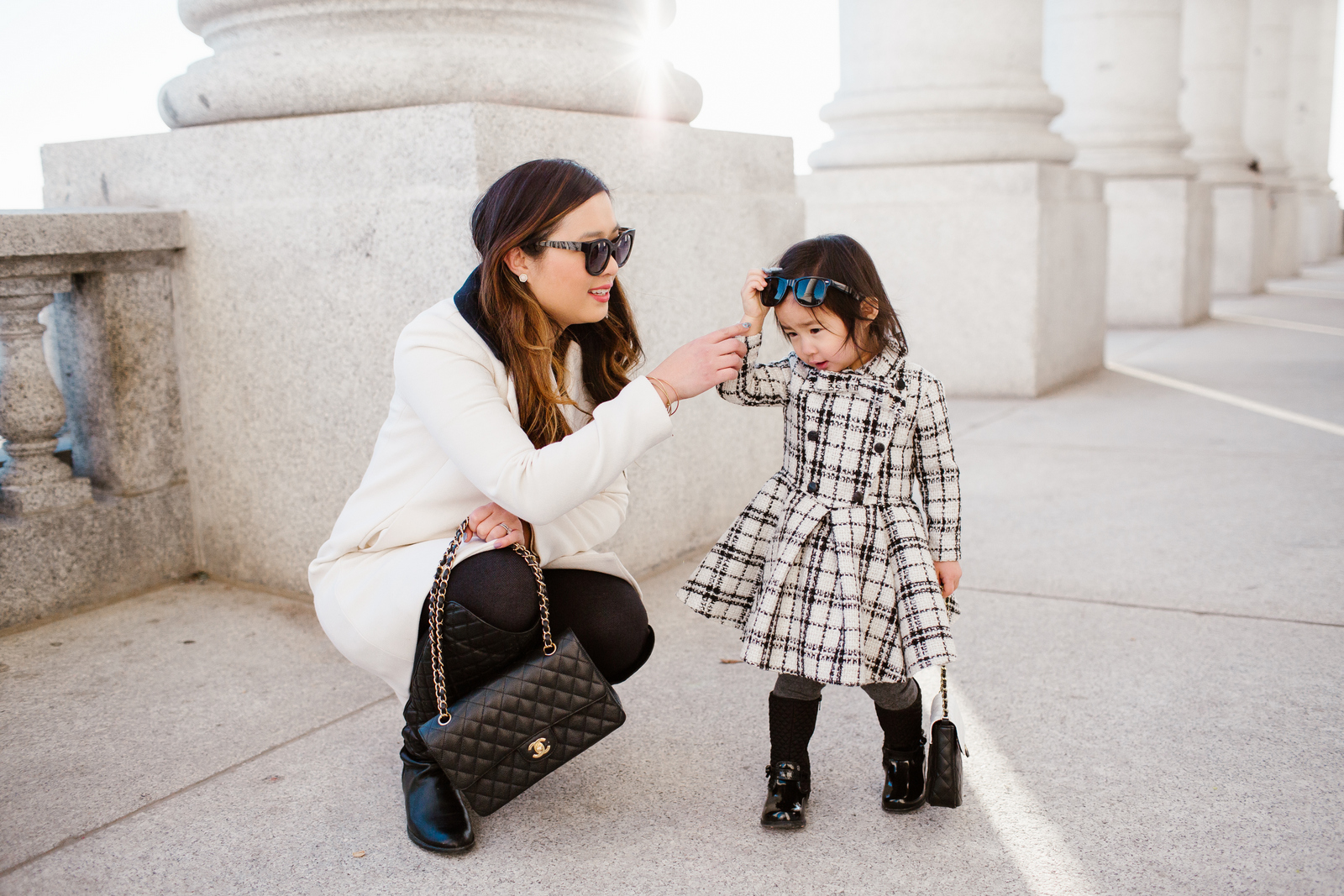 Mommy and Me Outfits by Sandy A La Mode: Classic Black and White Fashion