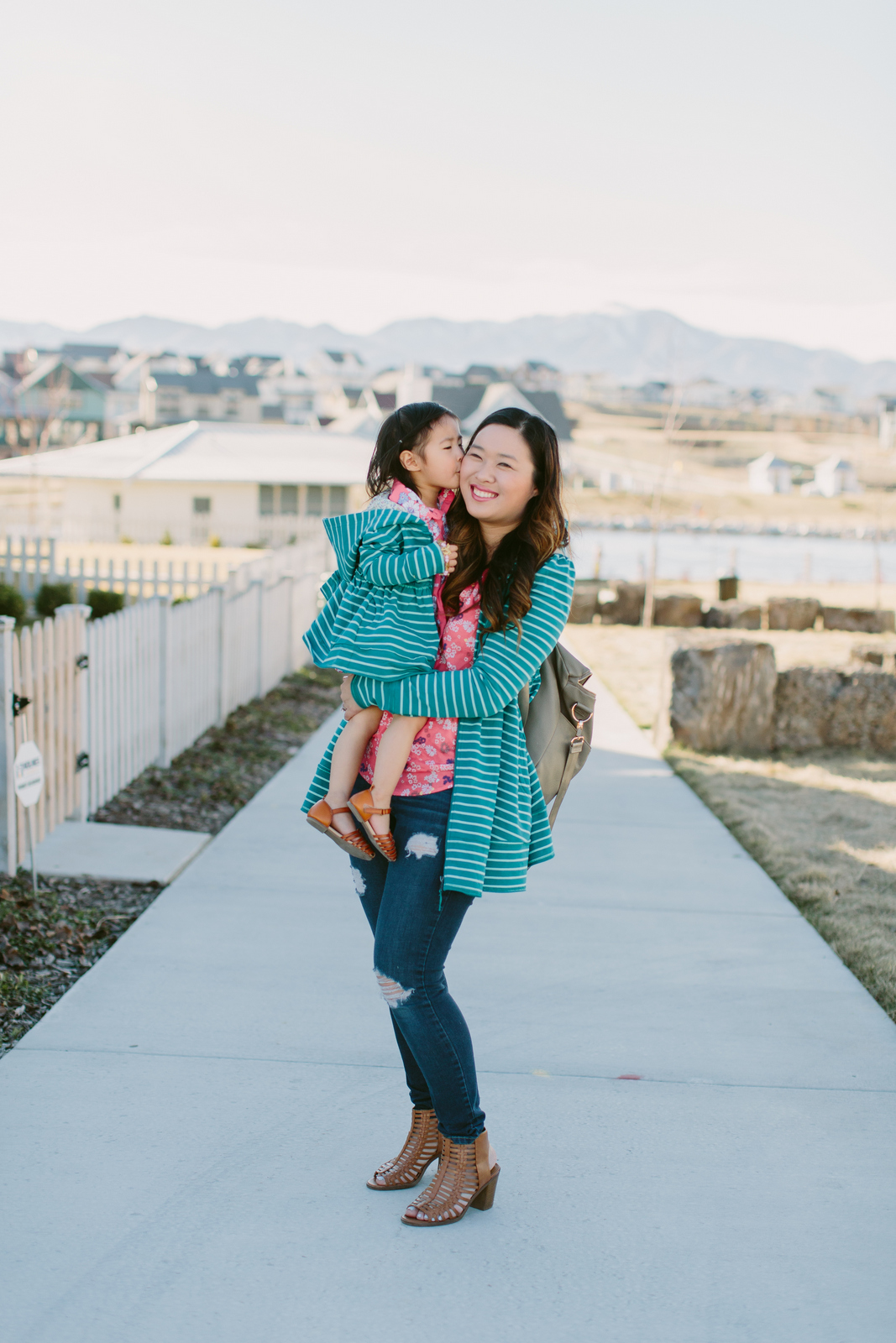 Mommy and Me Outfits: Layers for Spring Outfit + A Virtual Book Tour by fashion blogger Sandy A La Mode