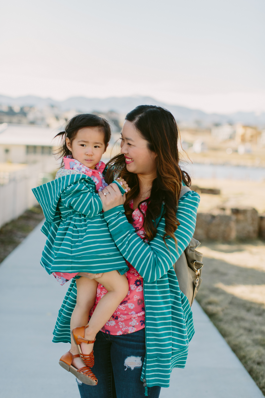 Mommy and Me Outfits: Layers for Spring Outfit + A Virtual Book Tour by fashion blogger Sandy A La Mode