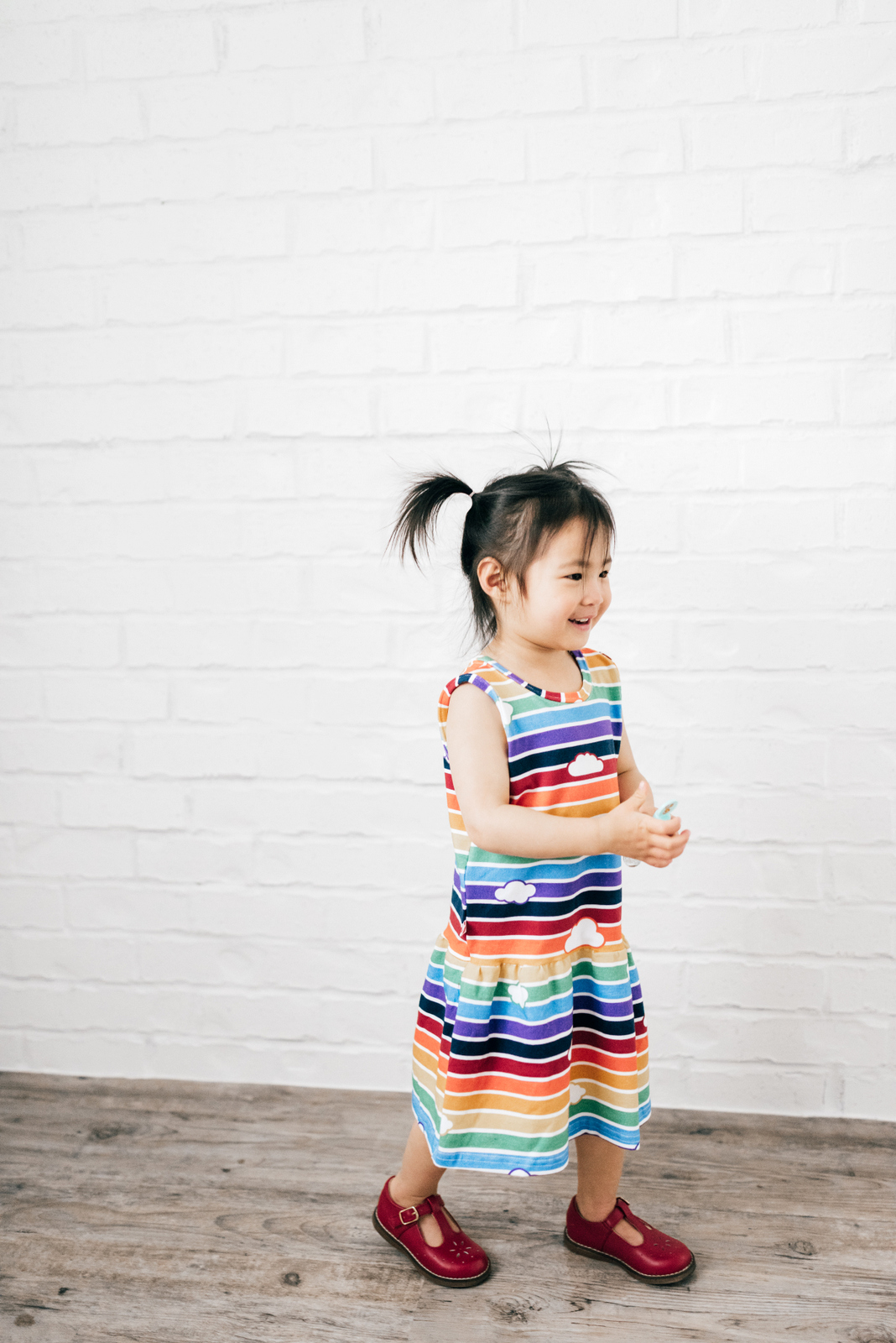 Mommy and Me Outfit: Rainbow Stripes with Mitz Accessories by Utah fashion blogger Sandy A La Mode