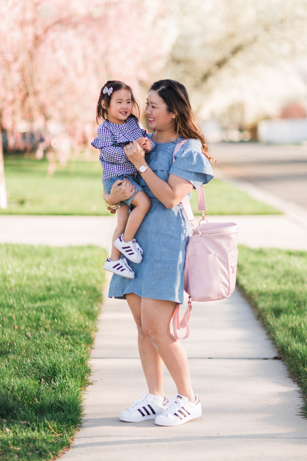 Mommy and Me Outfits | Adidas Superstars Black and White | Sandy A LaMode