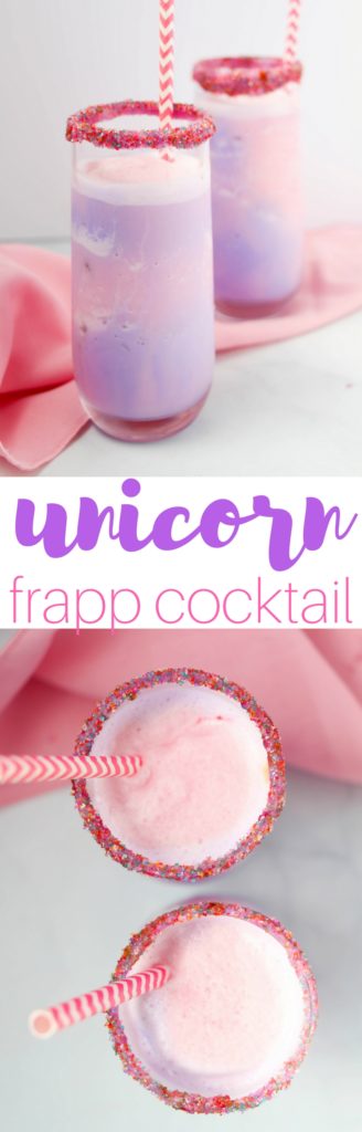 Grown-up Unicorn Frappuccino Recipe by popular blogger Sandy A La Mode