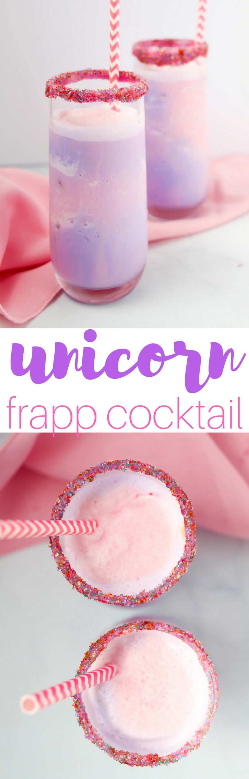 Grown-up Unicorn Frappuccino Recipe by popular blogger Sandy A La Mode