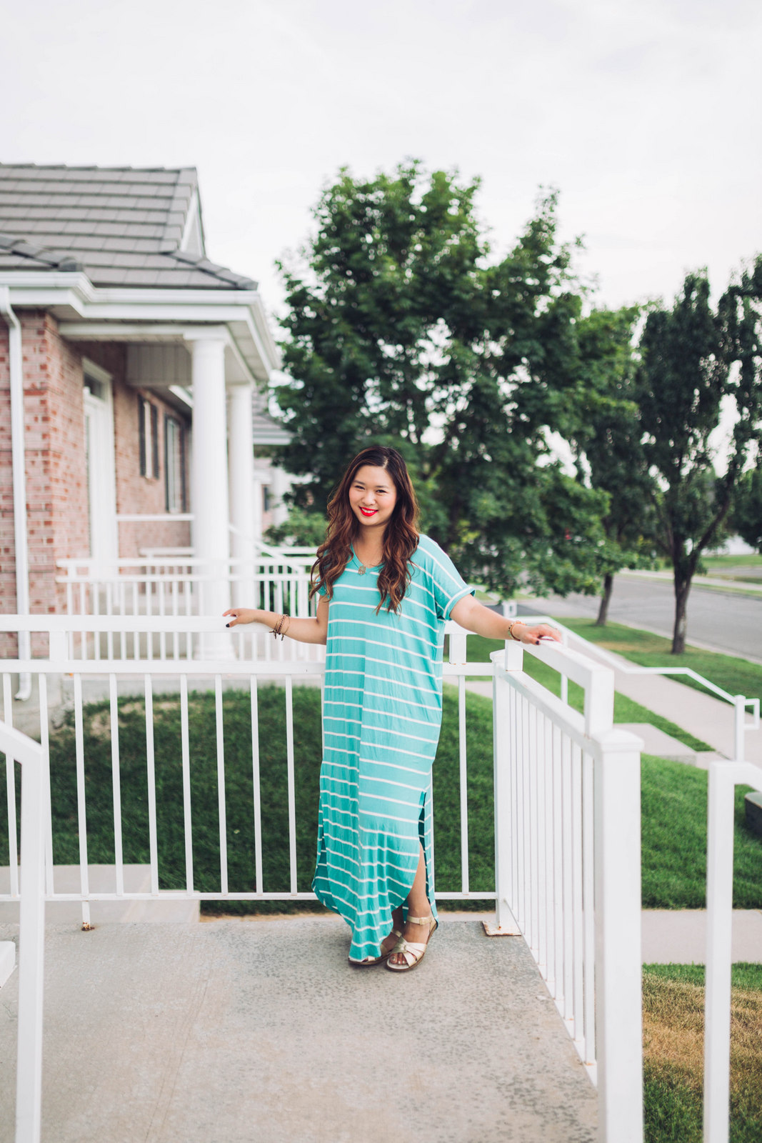 4 Ways To Style A Striped Maxi Dress by Utah fashion blogger Sandy A La Mode