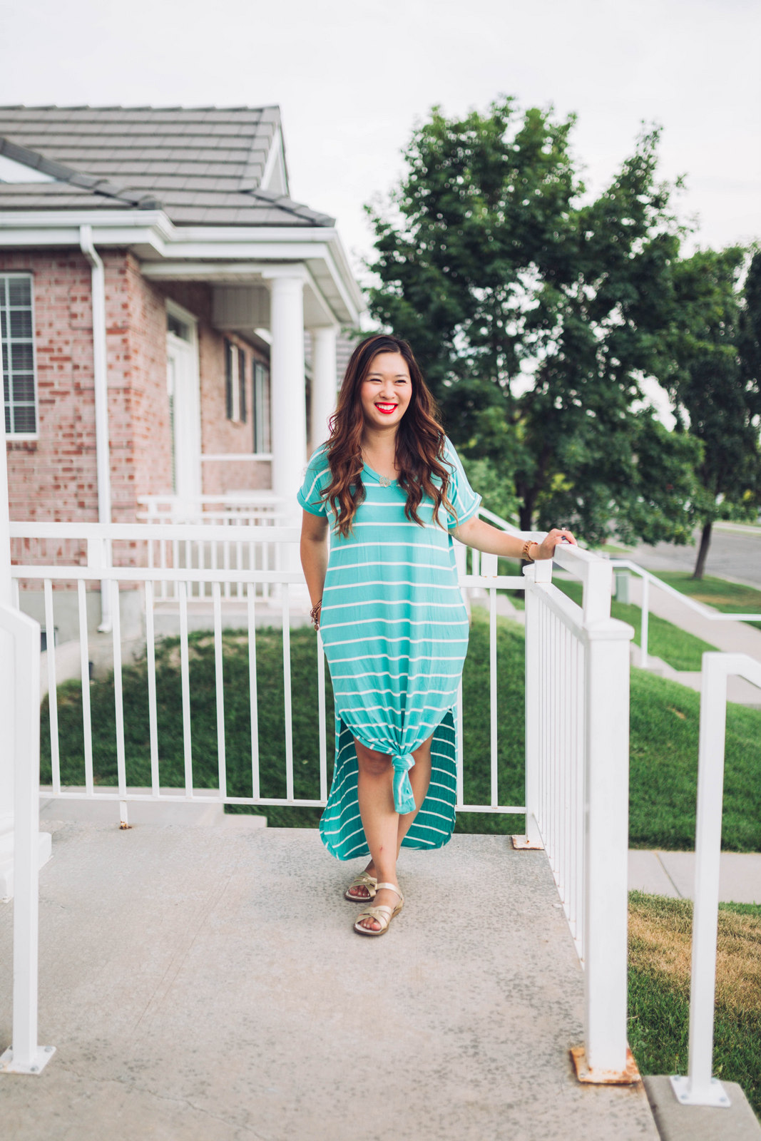 4 Ways To Style A Striped Maxi Dress by Utah fashion blogger Sandy A La Mode