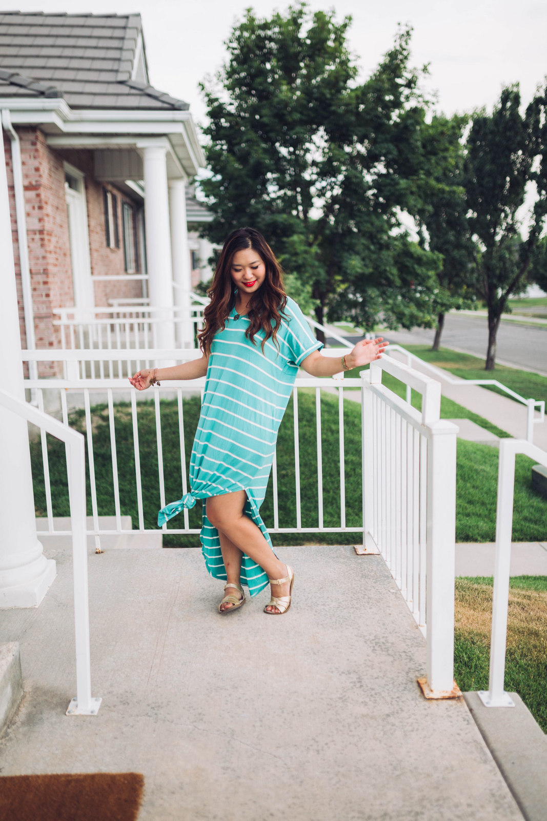 4 Ways To Style A Striped Maxi Dress by Utah fashion blogger Sandy A La Mode