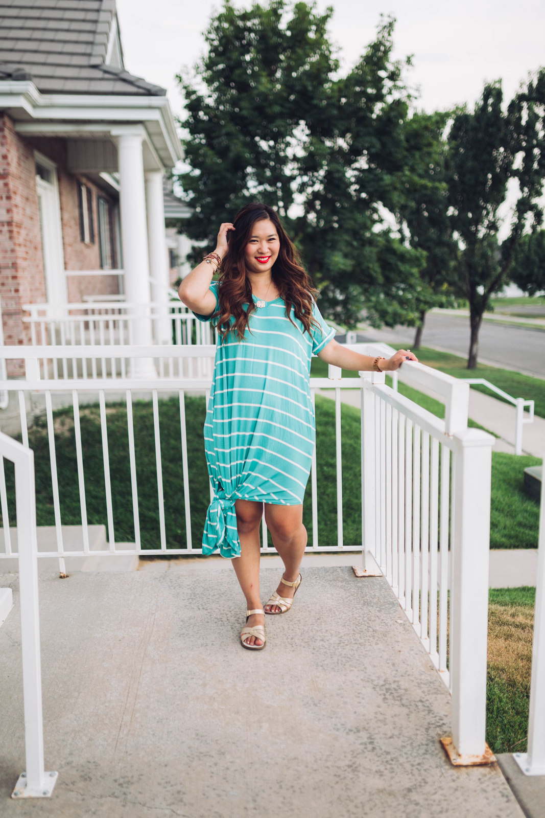 4 Ways To Style A Striped Maxi Dress by Utah fashion blogger Sandy A La Mode