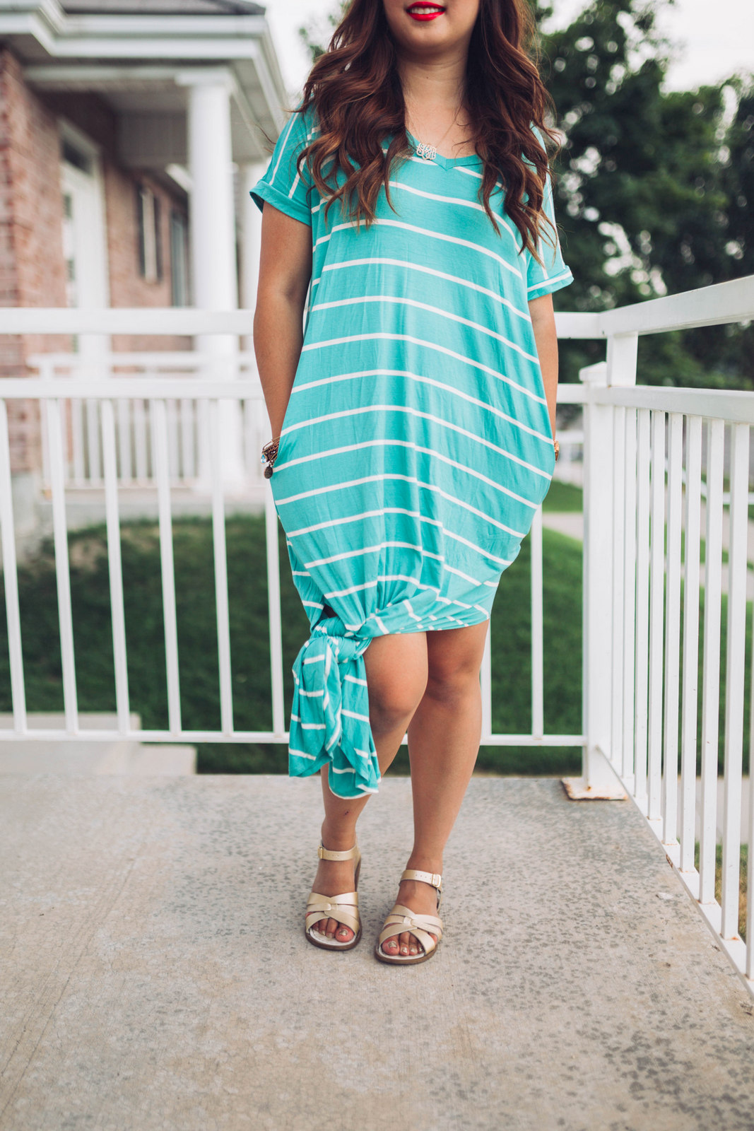 4 Ways To Style A Striped Maxi Dress by Utah fashion blogger Sandy A La Mode