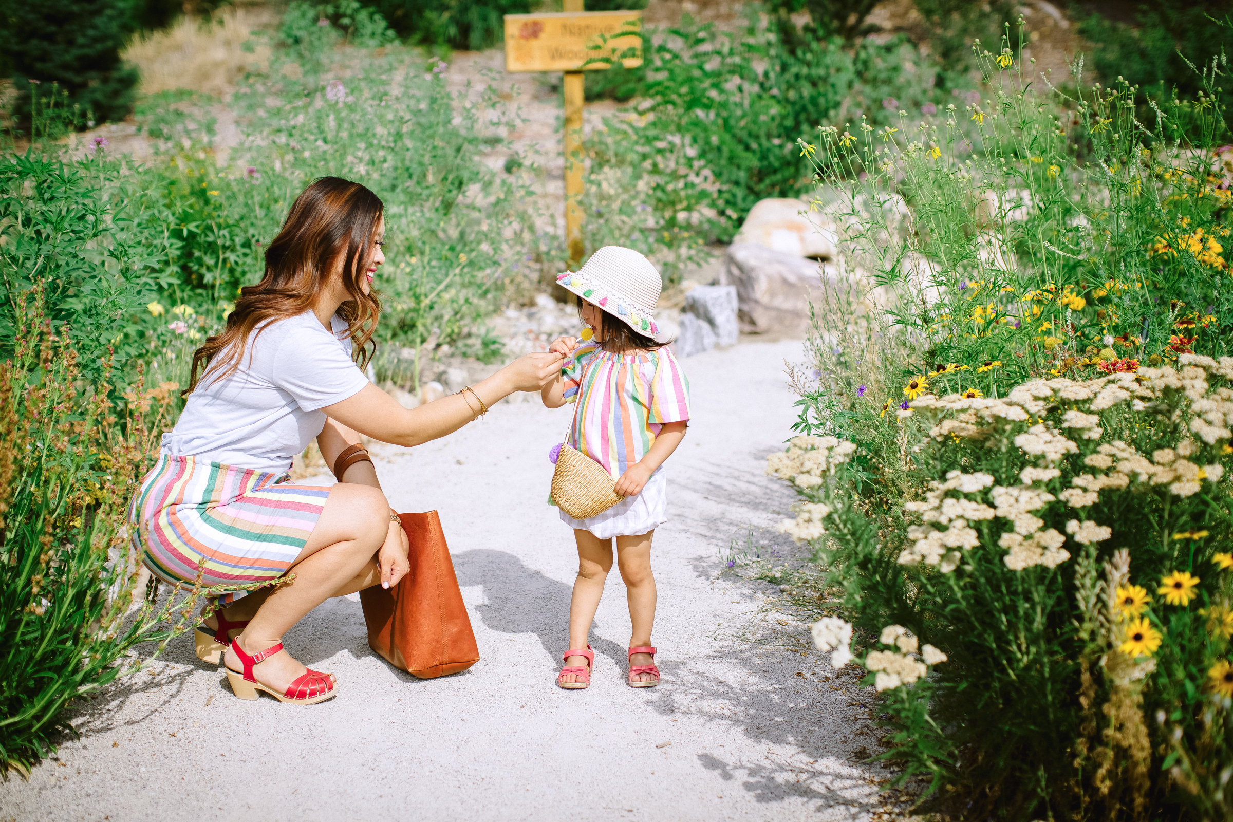 Mommy and Me Outfits: Rainbow Stripes by Utah fashion blogger Sandy A La Mode