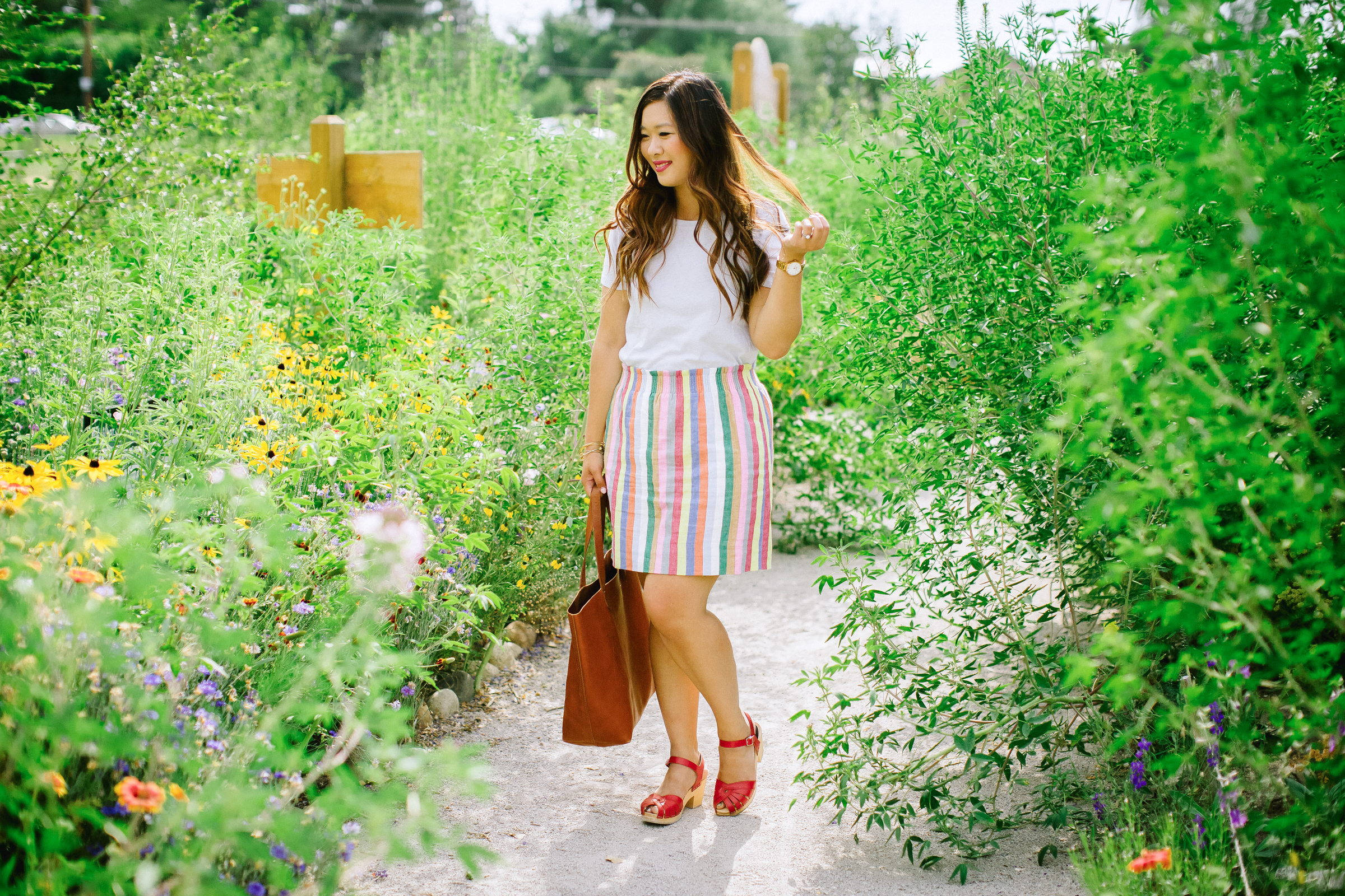 Mommy and Me Outfits: Rainbow Stripes by Utah fashion blogger Sandy A La Mode